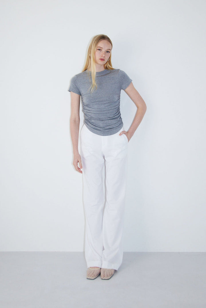 Collagen Side Gathered T-shirt