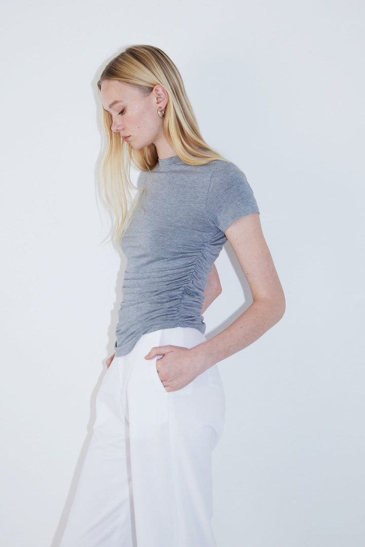 Collagen Side Gathered T-shirt