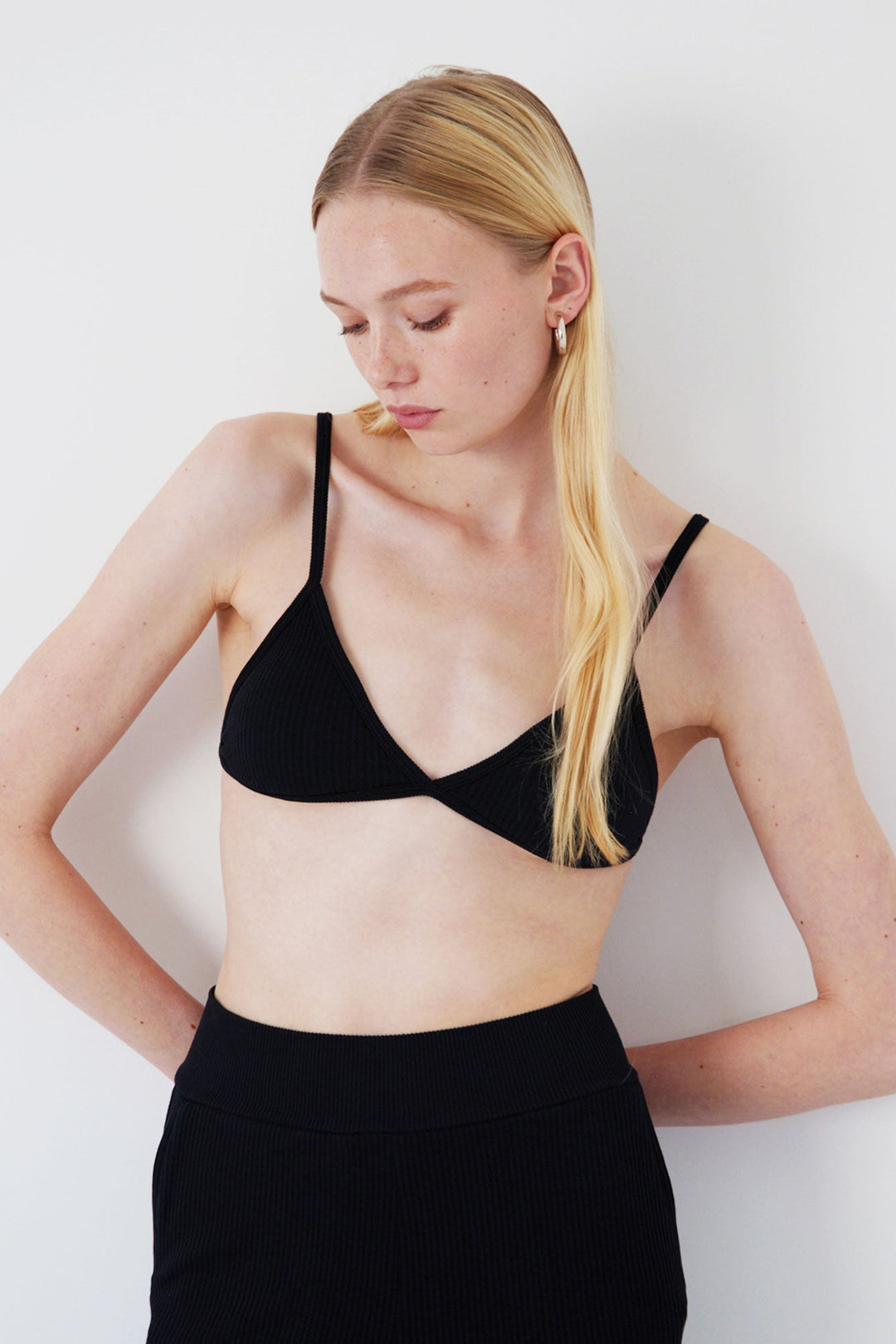 Collagen Ribbed Triangle Bra