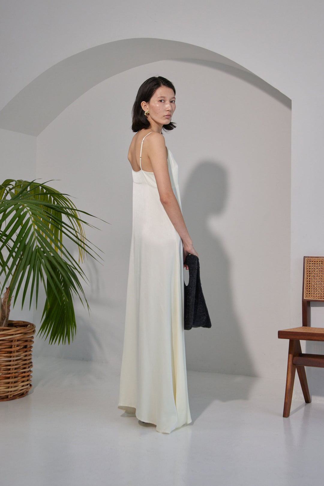 Collagen Satin Slip Dress