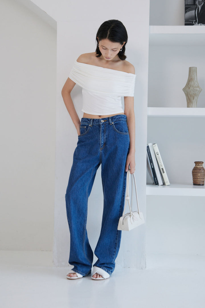 Collagen Straight-Fit Denim Pants