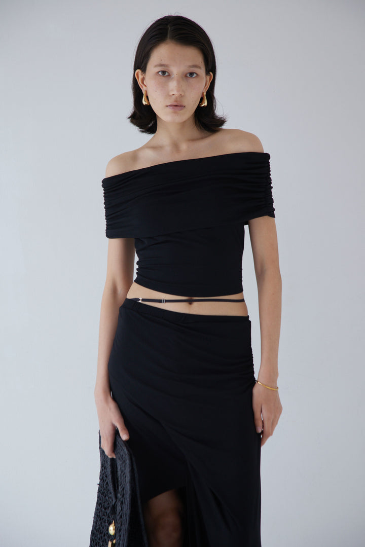 Collagen Wrap Slit Skirt