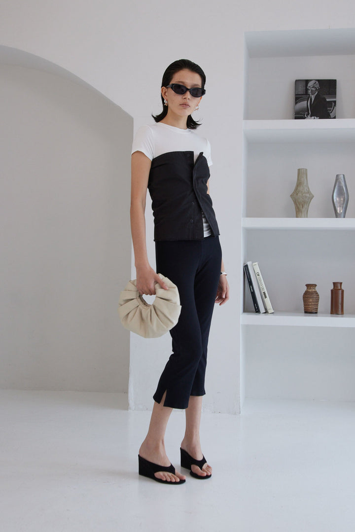 Collagen Ribbed Capri Pants