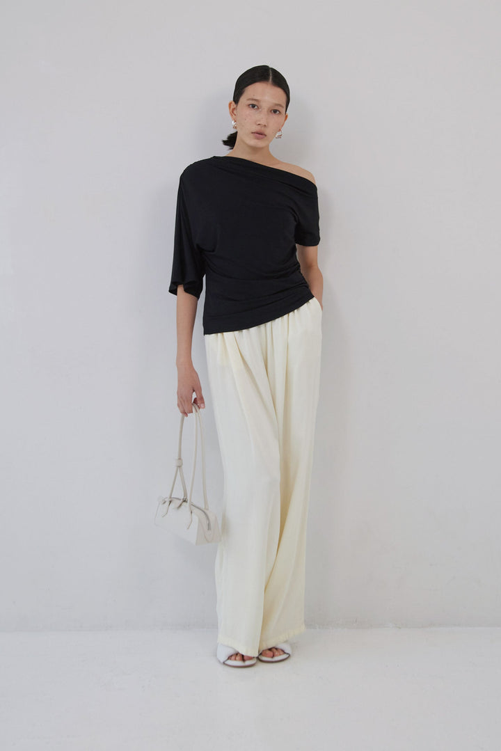 Collagen Off-Shoulder Draped Top