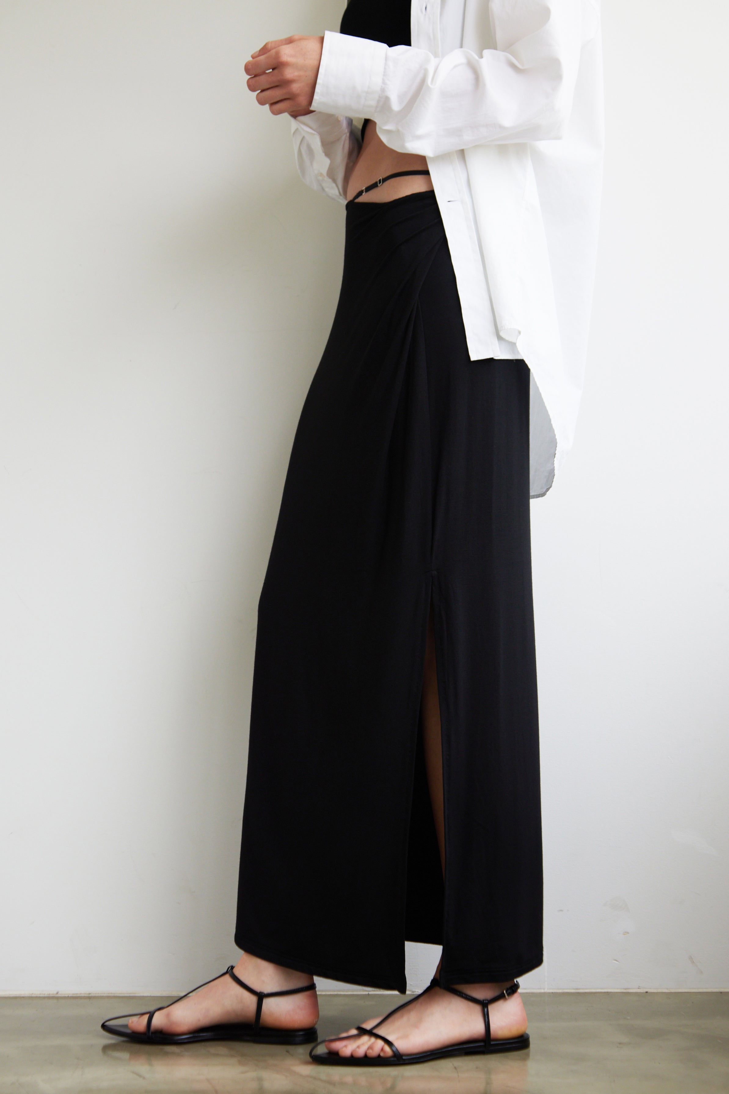 スカート determ; collagen strappy skirt Collagen Strappy Maxi Skirt – determ;