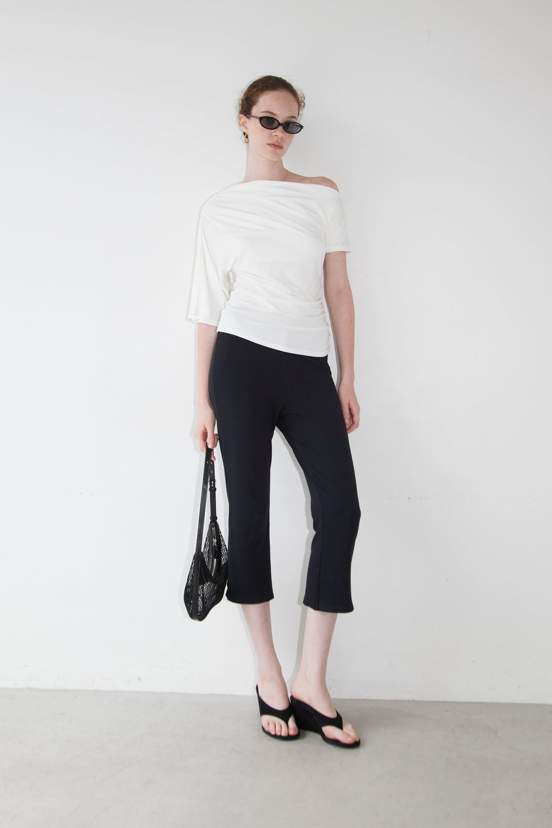 Collagen Off-Shoulder Draped Top