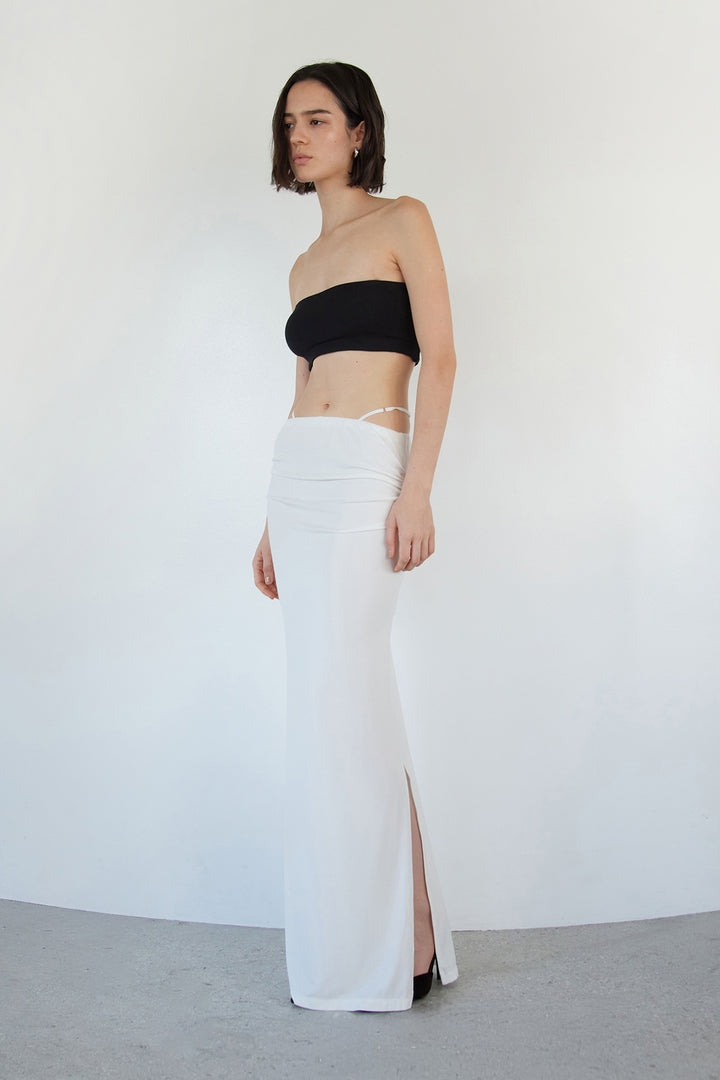 Collagen Double-Strap Waist Maxi Skirt