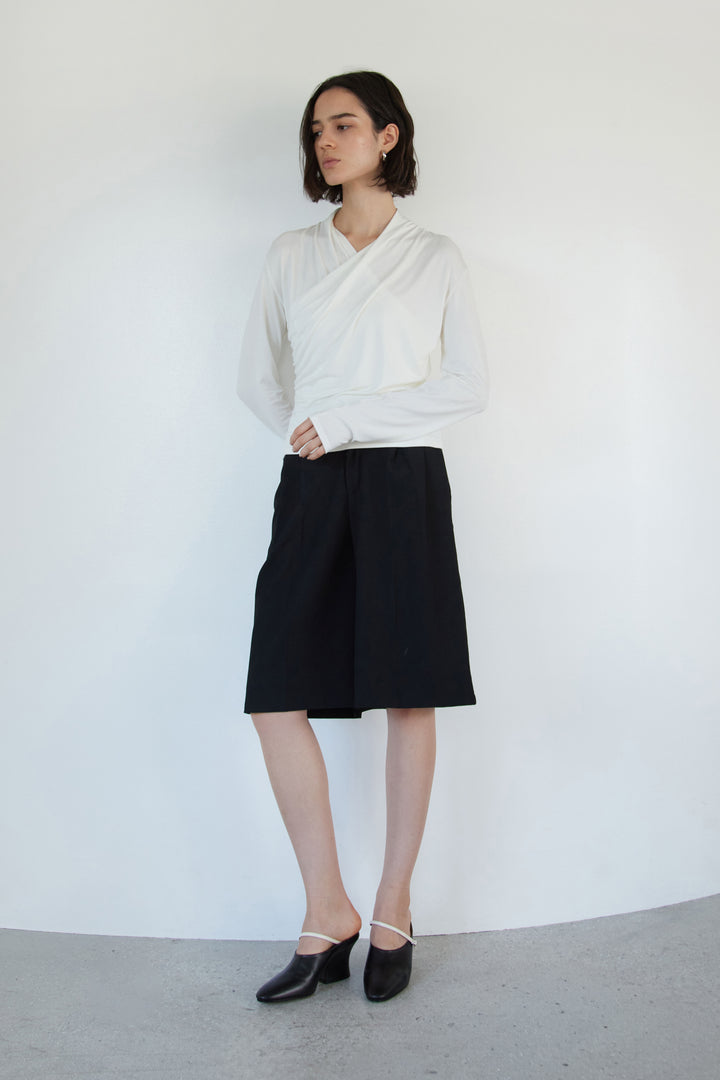 Collagen Draped Wrap Top