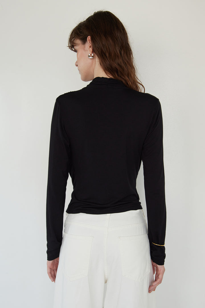 Collagen Draped Wrap Top