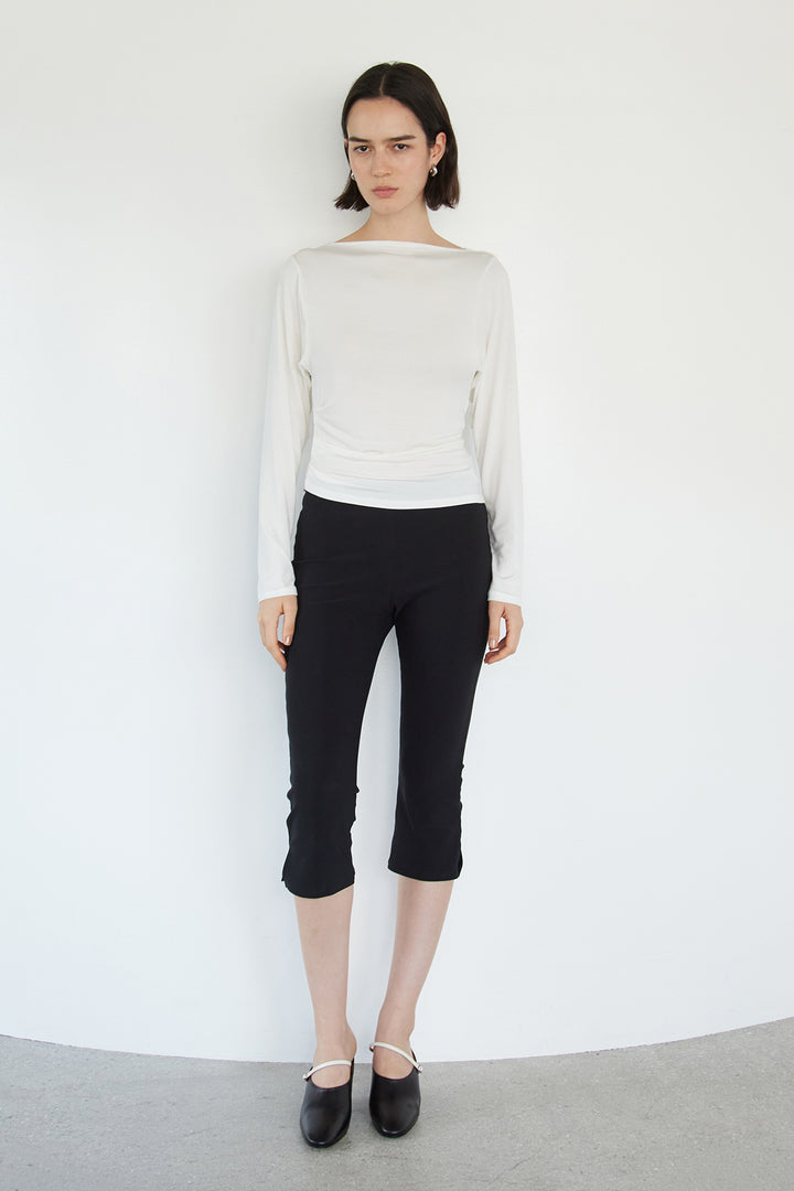Collagen Draped Low-Back Top