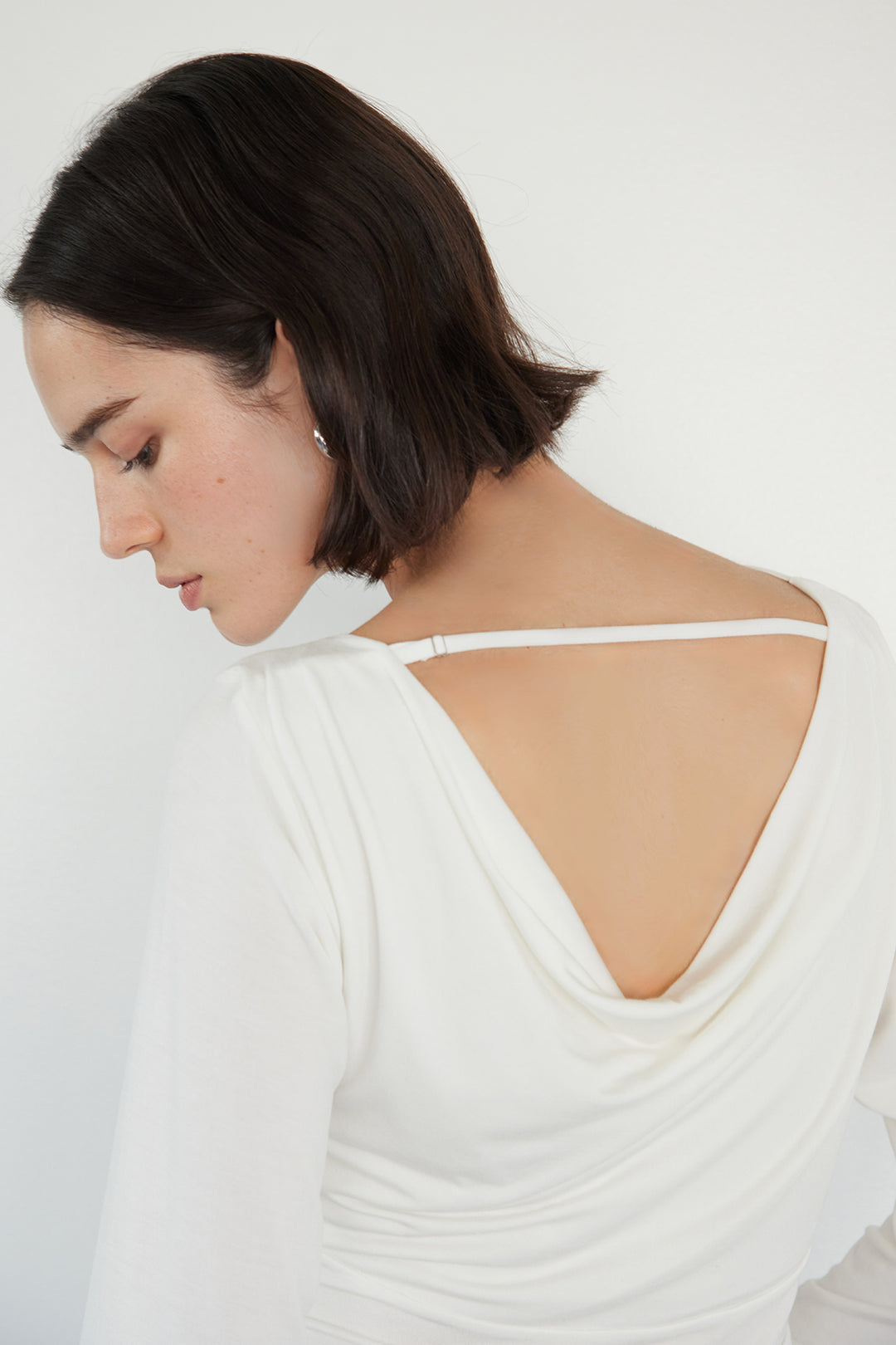 Collagen Draped Low-Back Top