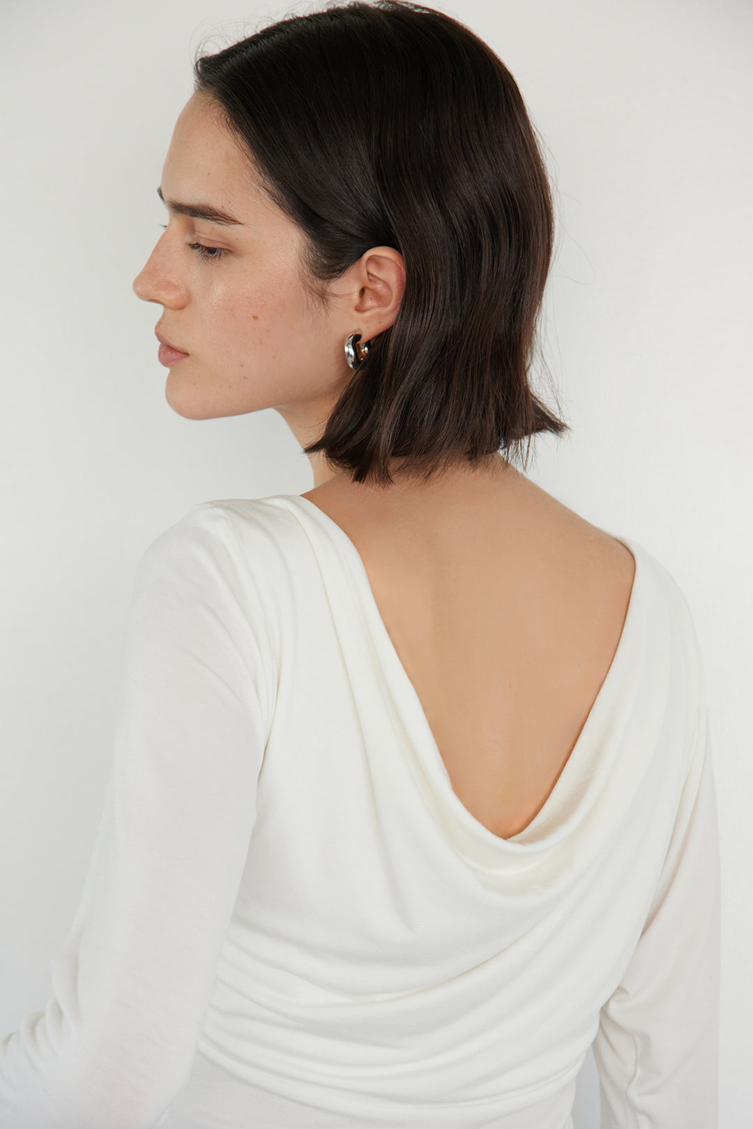 Collagen Draped Low-Back Top