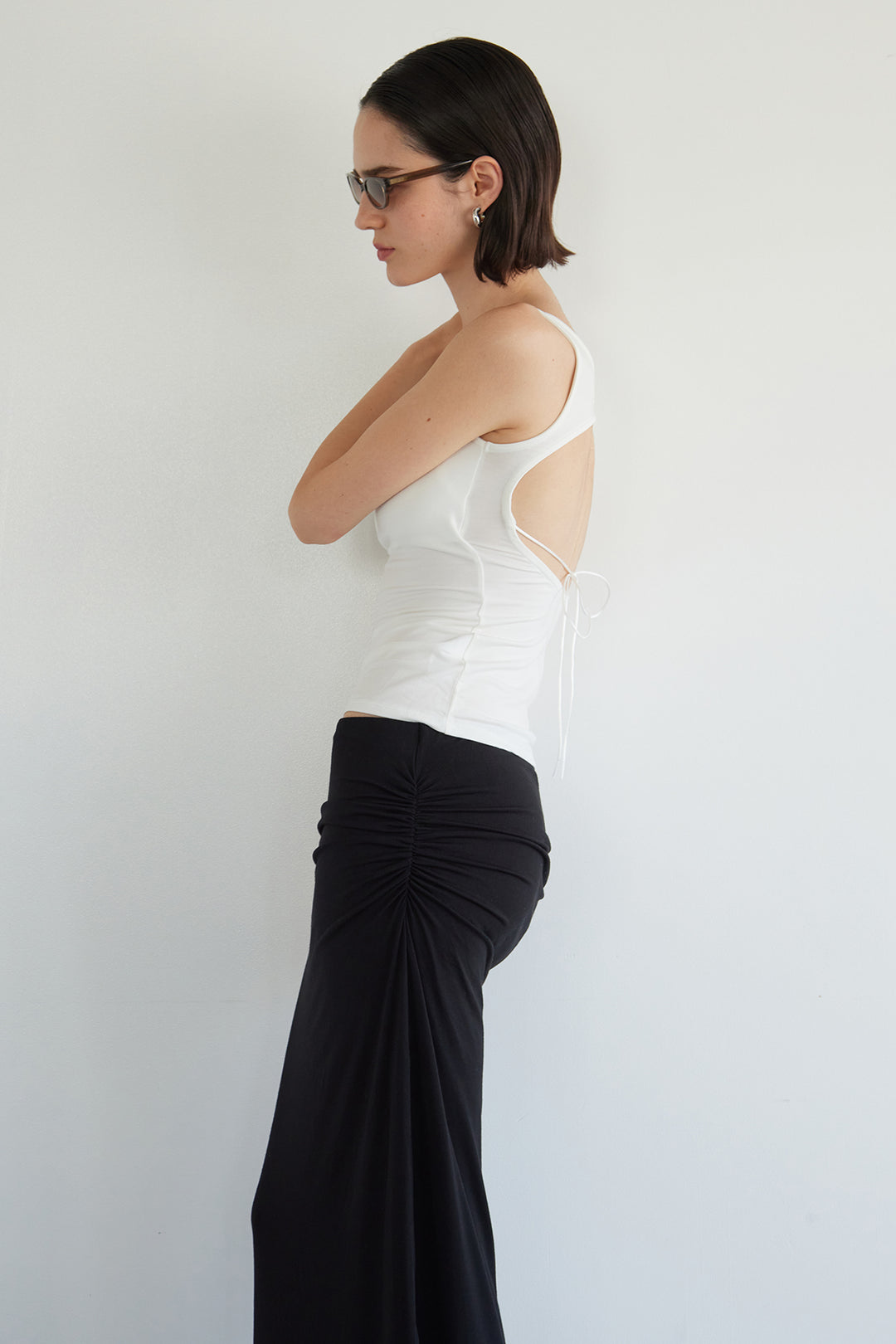 Collagen Double-Strap Waist Maxi Skirt