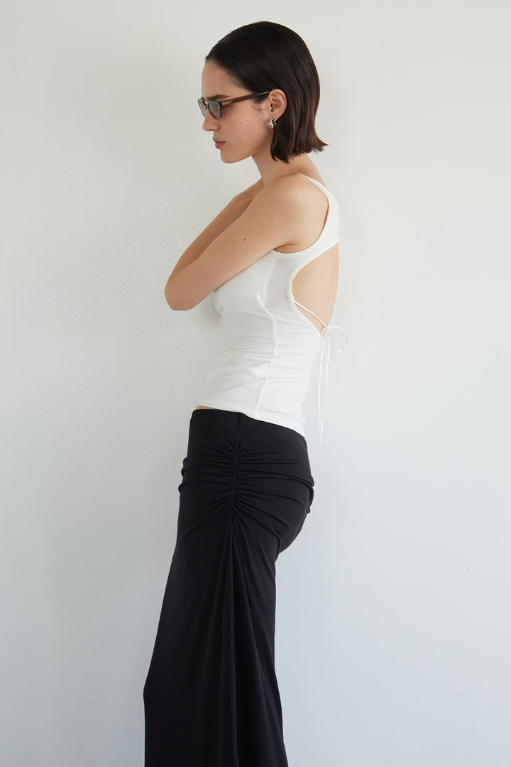 Collagen Double-Strap Waist Maxi Skirt