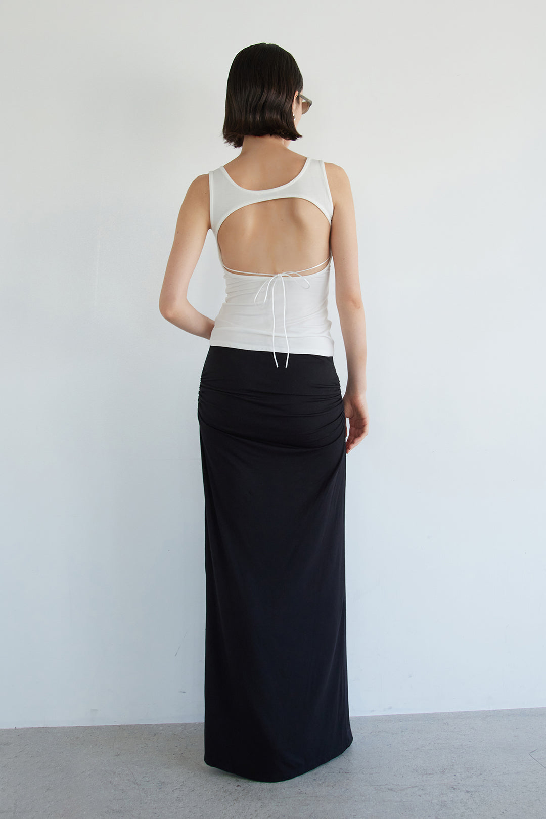 Collagen Double-Strap Waist Maxi Skirt