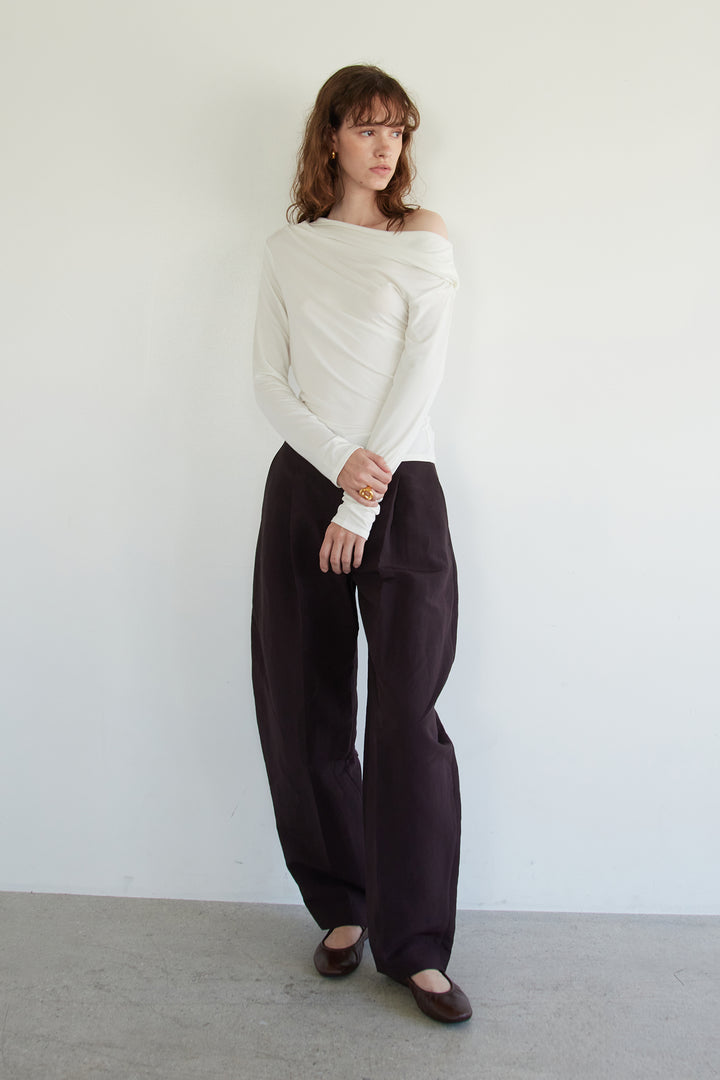Collagen One-Shoulder Draped Top