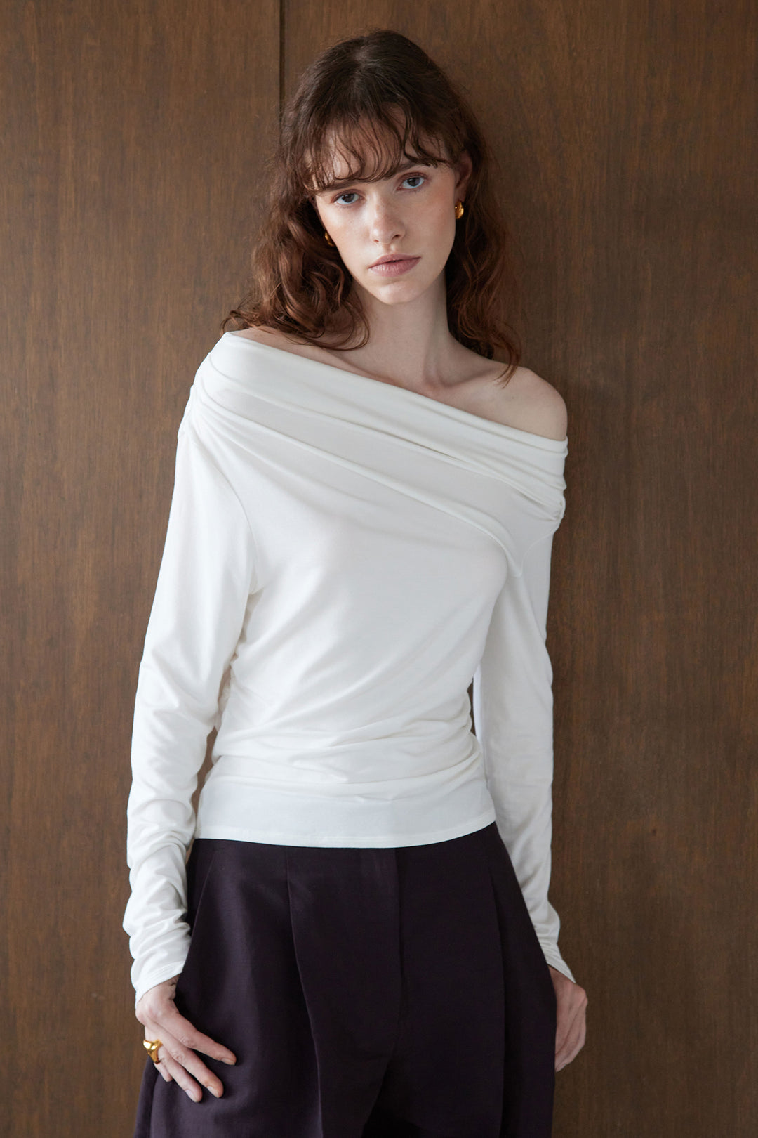 Collagen One-Shoulder Draped Top