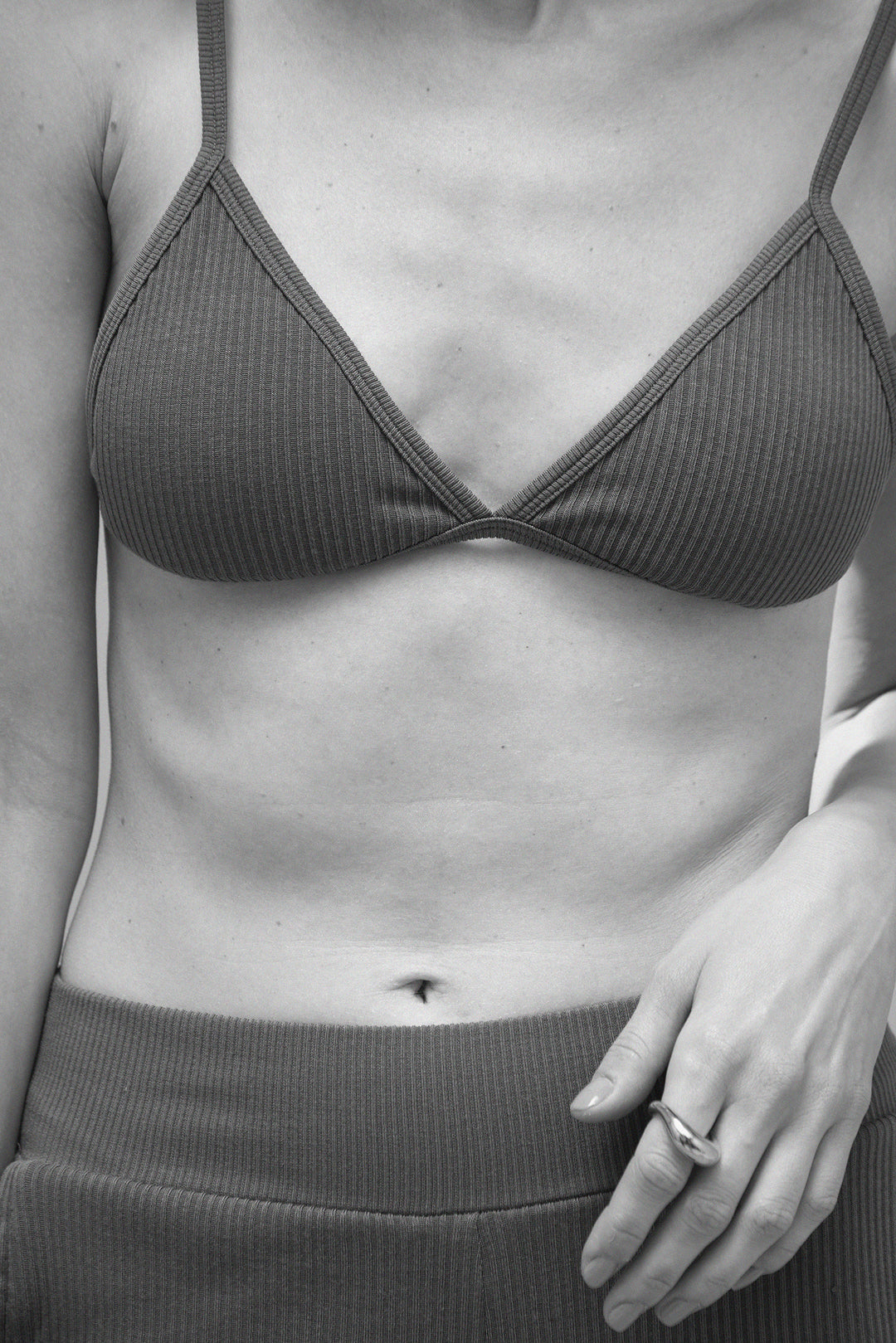 Collagen Ribbed Triangle Bra