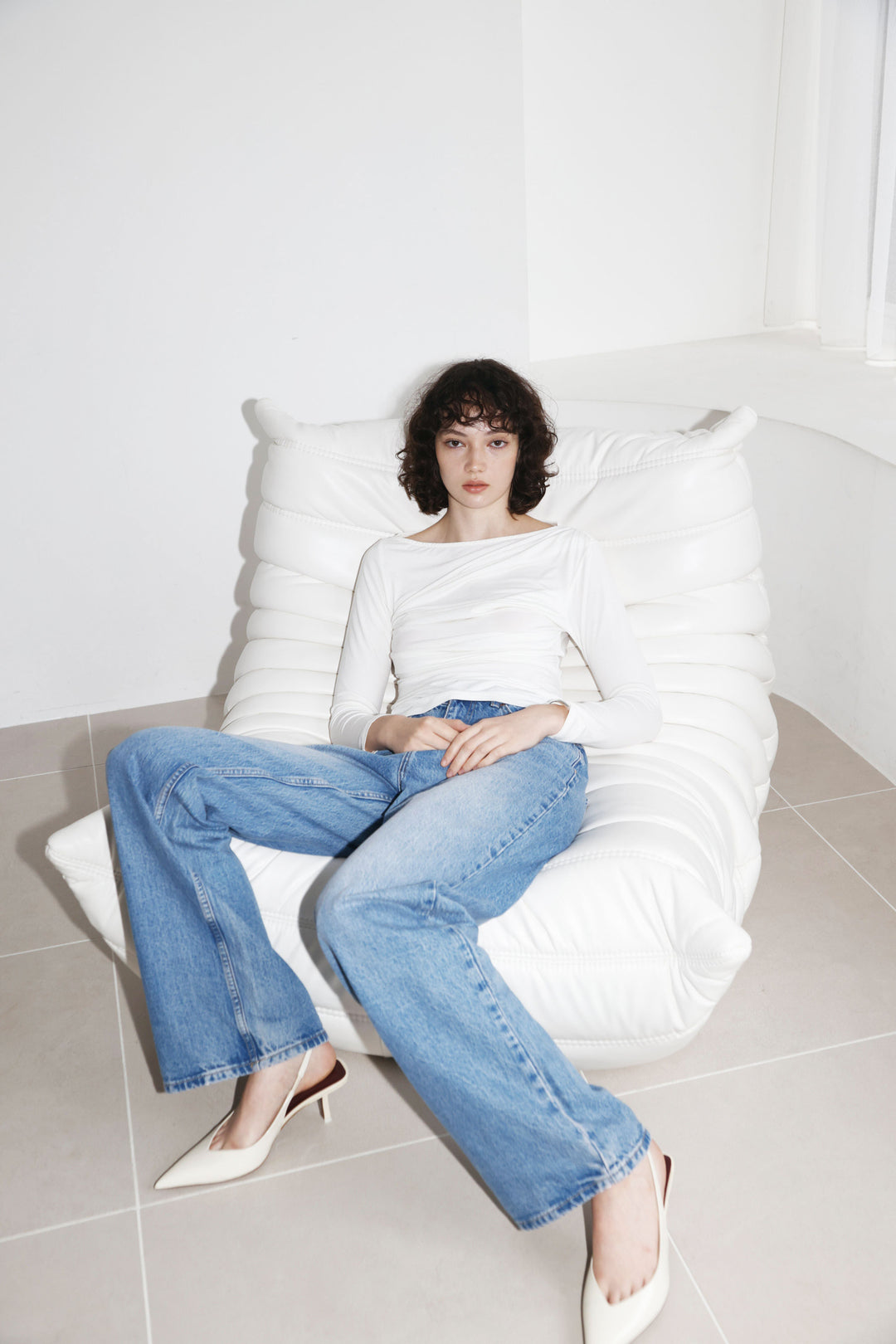Collagen Asymmetrical Draped Top