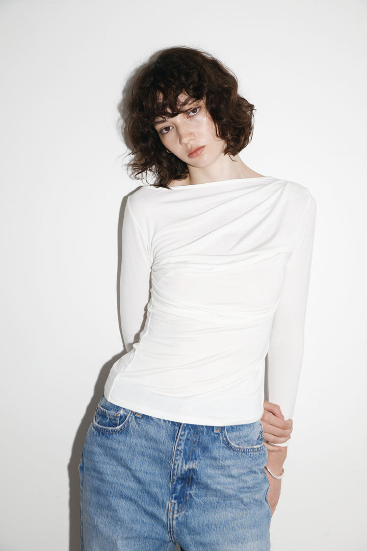 Collagen Asymmetrical Draped Top