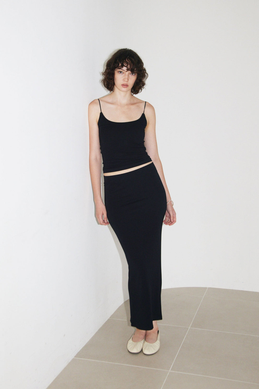 Collagen Ribbed Maxi Skirt