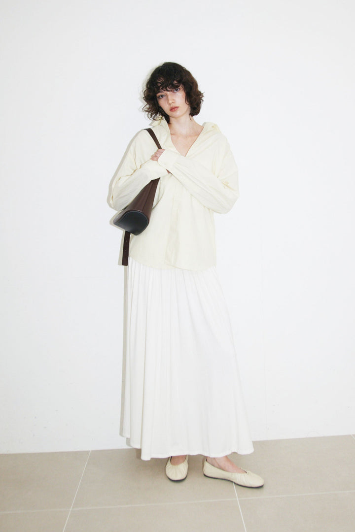 Collagen Cummerbund-Style Flared Skirt