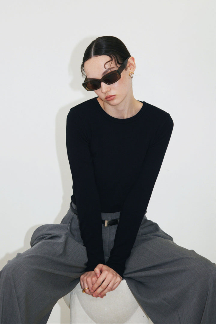 Collagen Ribbed Long Sleeve T-Shirt