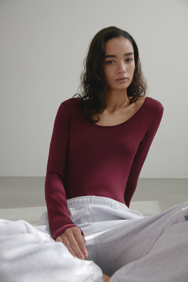 Collagen Scoop-Neck Bodysuit