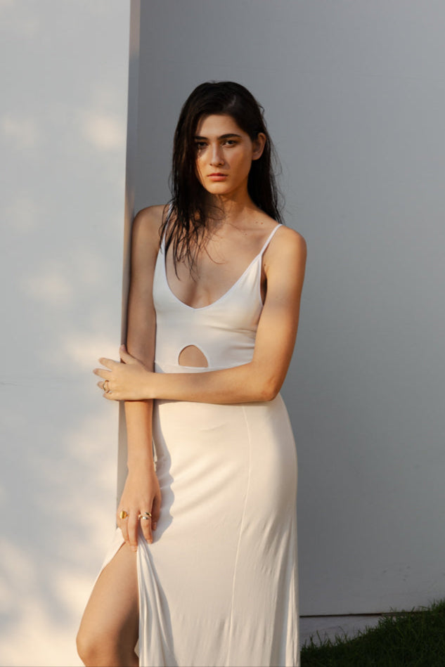 Collagen Double Triangle Dress with Cups – determ;