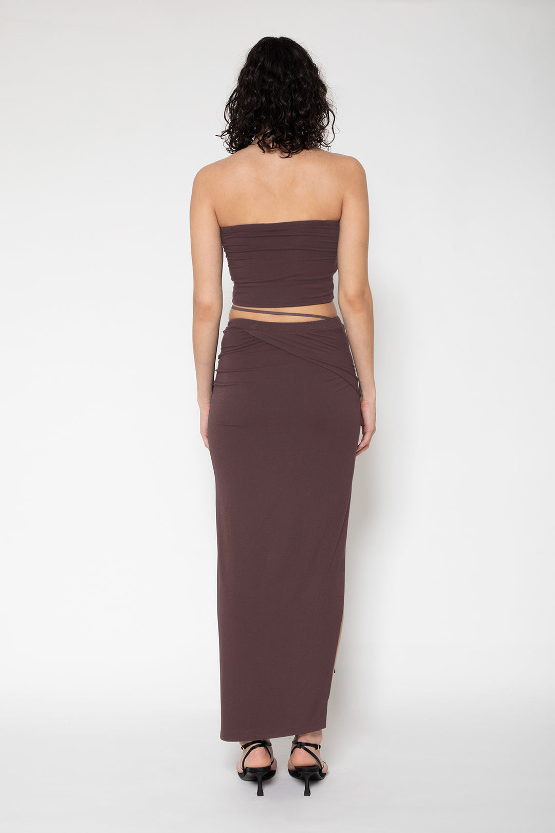 Collagen Strappy Waist Maxi Skirt