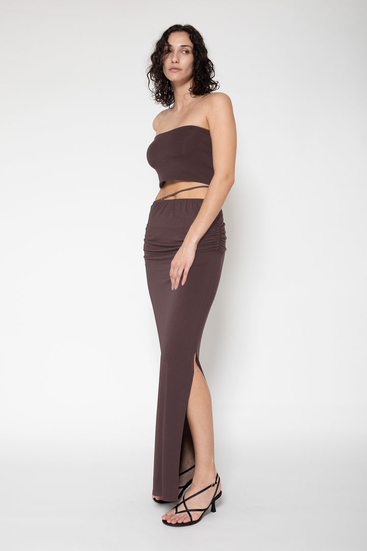 Collagen Strappy Waist Maxi Skirt