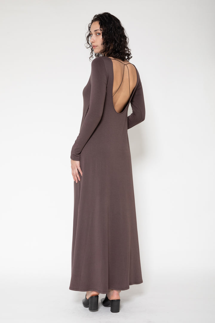 Collagen Scooped Back Flare Dress