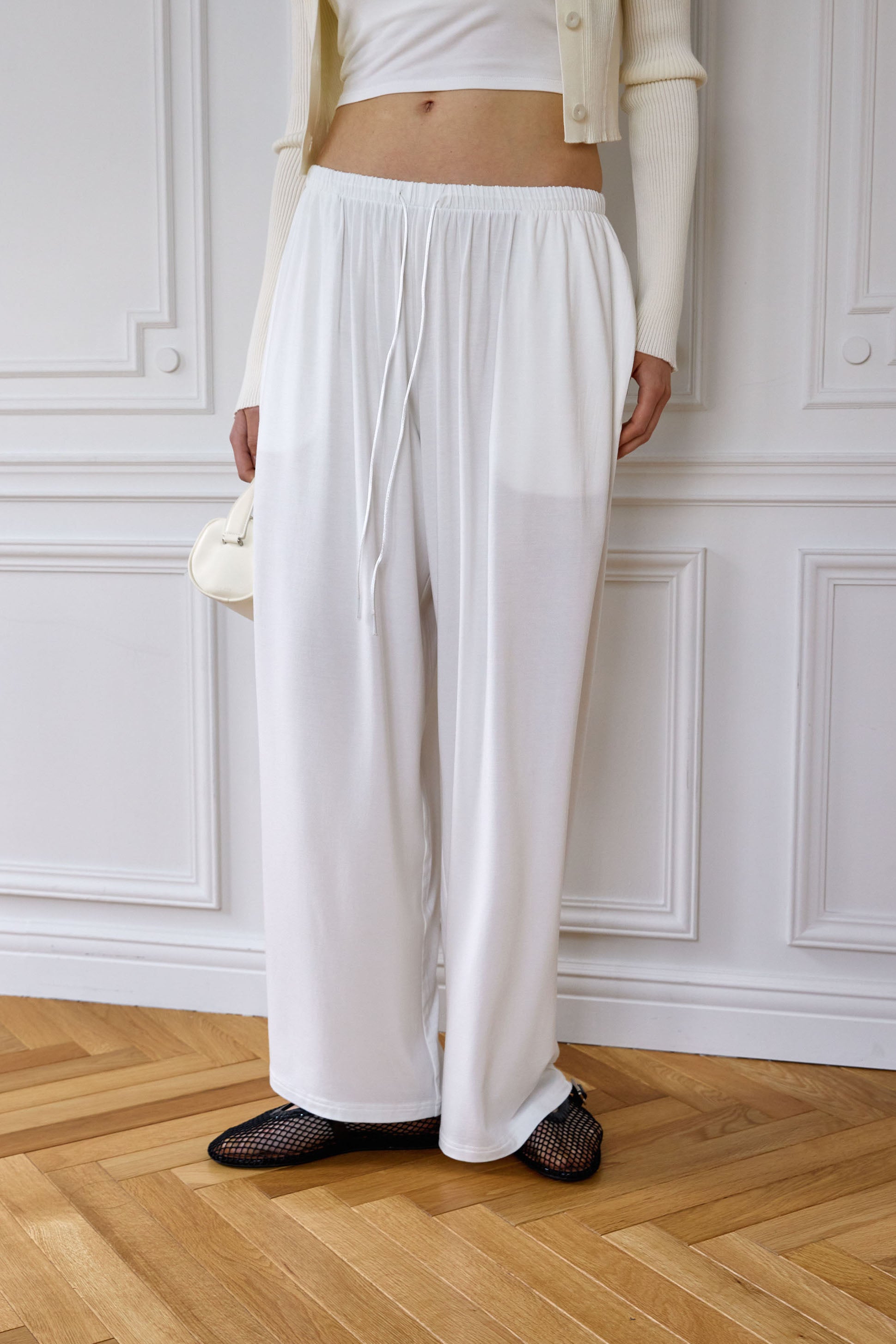 パンツ Determ pants back-slit-wide-collagen-pants-