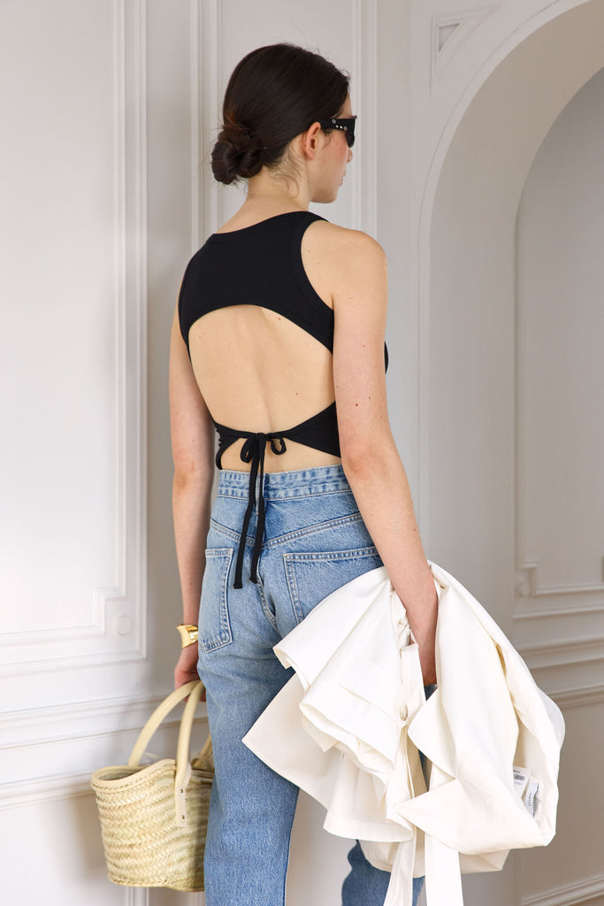 determ 未使用　デターム BODYSUIT カットソー トップス determ/デターム Scoop-Neck Bodysuit（カップ付きインナー）｜NOBLE