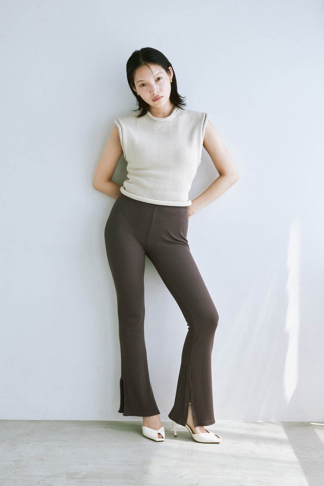 Collagen Ribbed Flared Pants