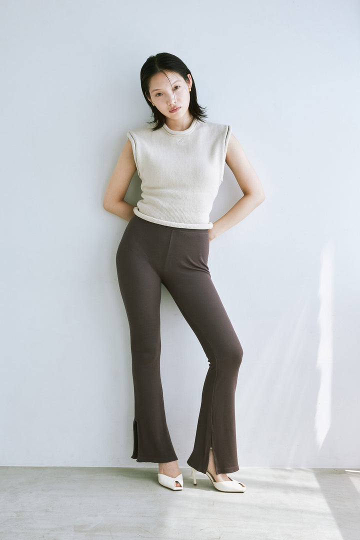 Collagen Ribbed Flared Pants