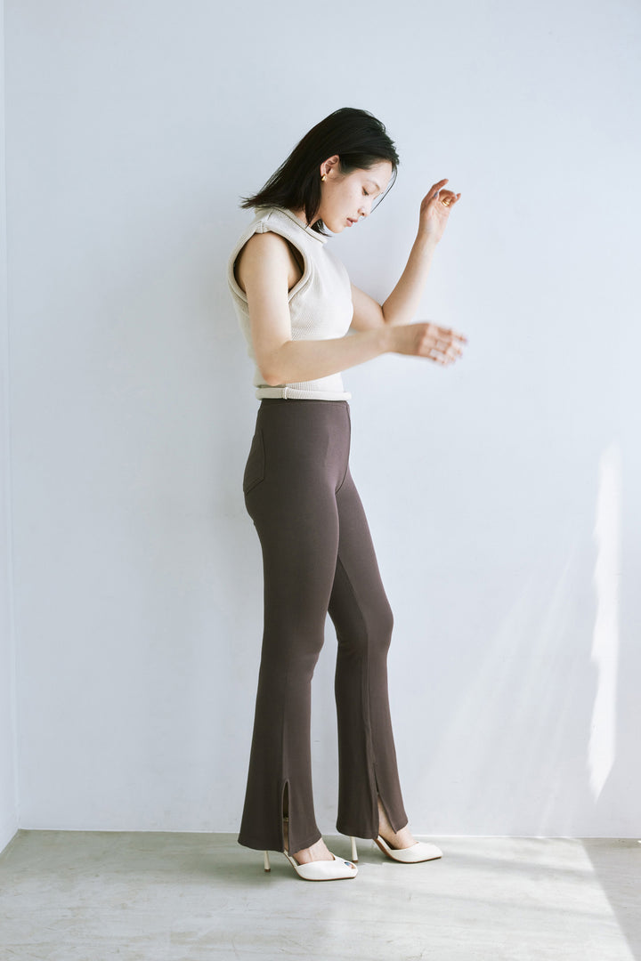 Collagen Ribbed Flared Pants