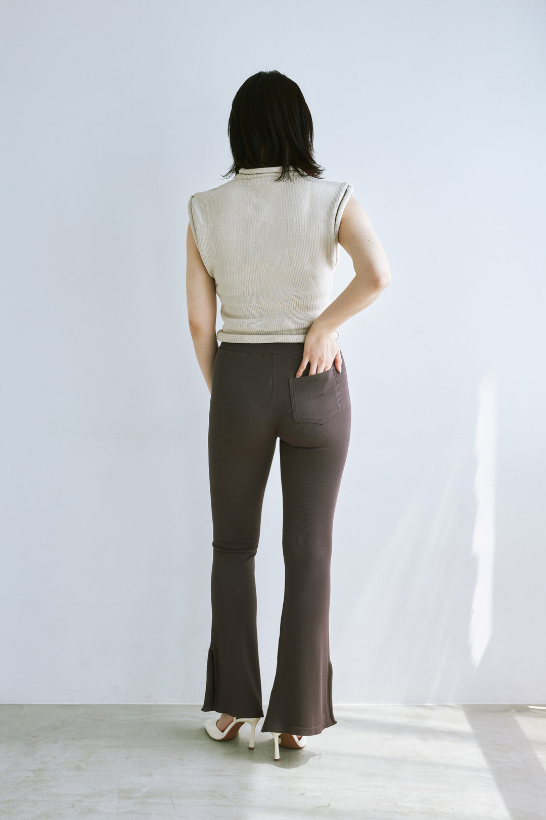Collagen Ribbed Flared Pants