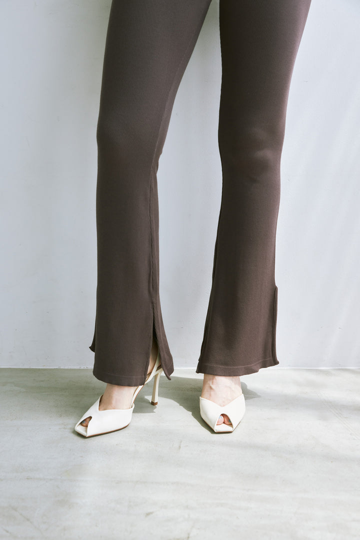 Collagen Ribbed Flared Pants
