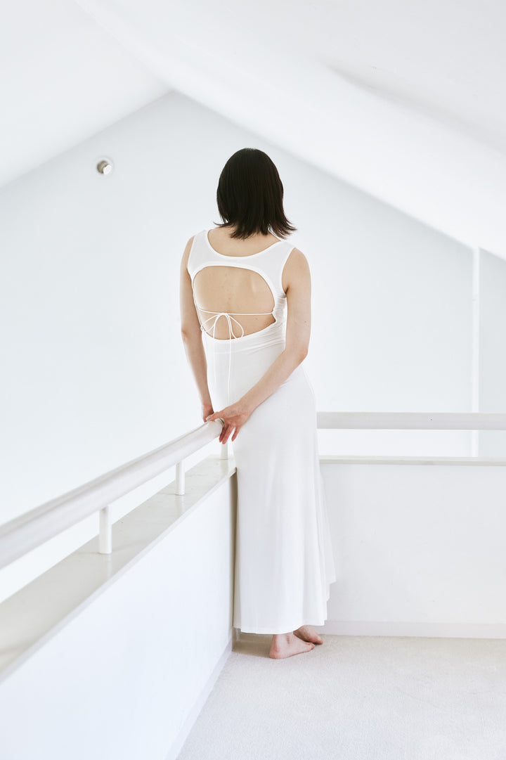 Collagen Sleeveless Open Back Dress