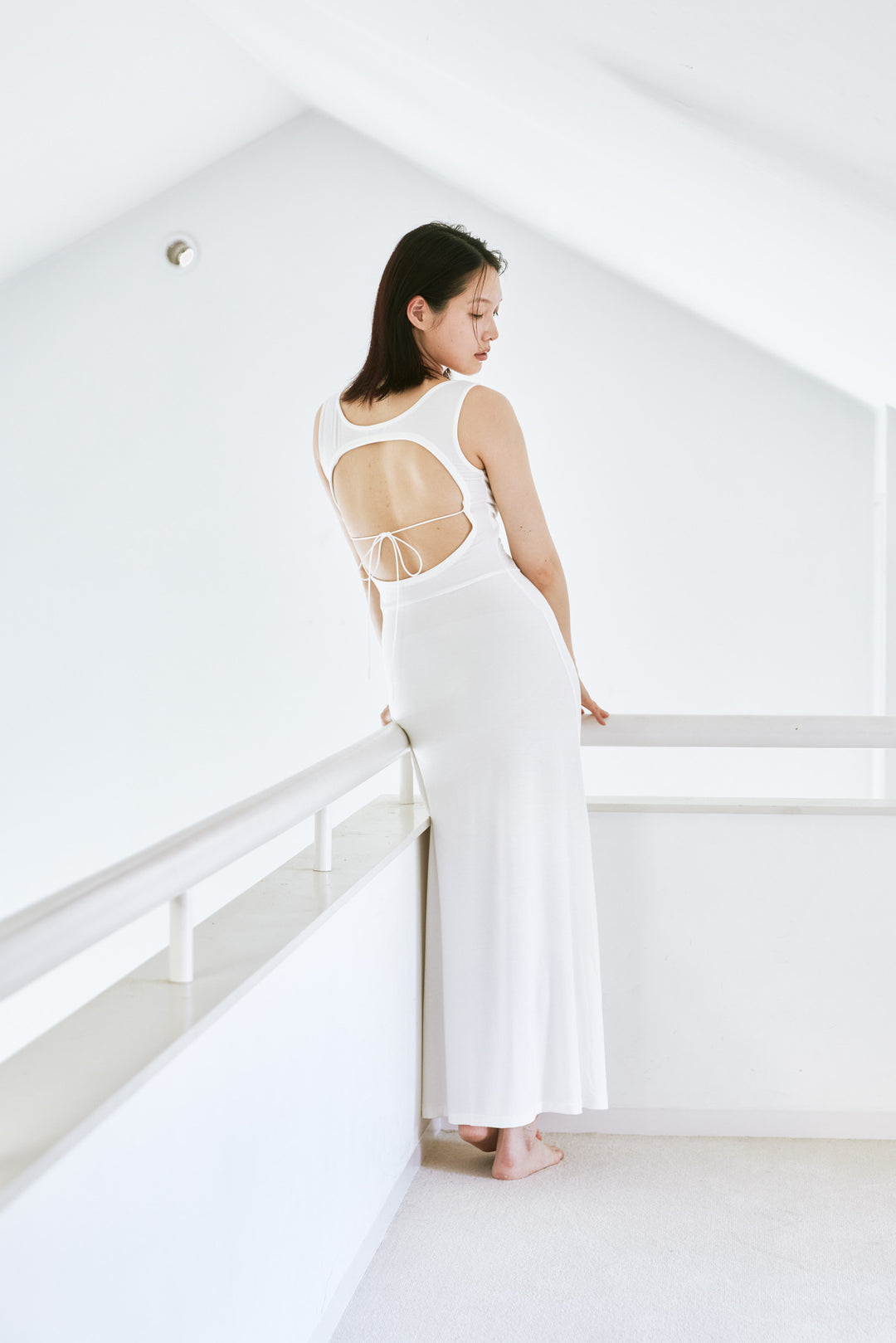 Collagen Sleeveless Open Back Dress