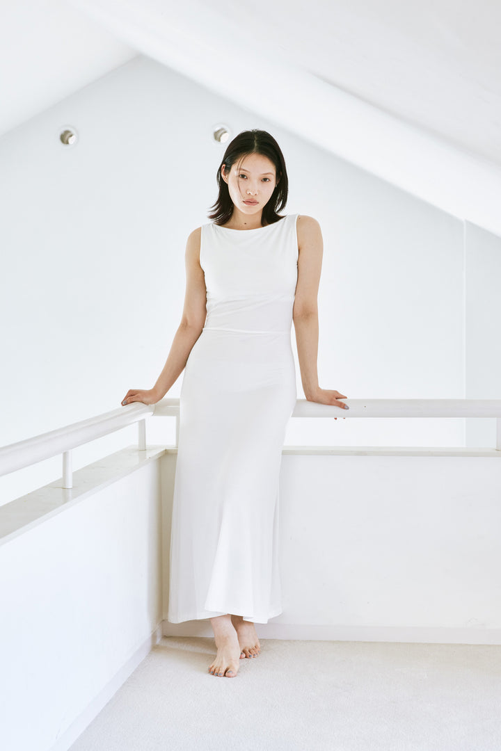Collagen Sleeveless Open Back Dress