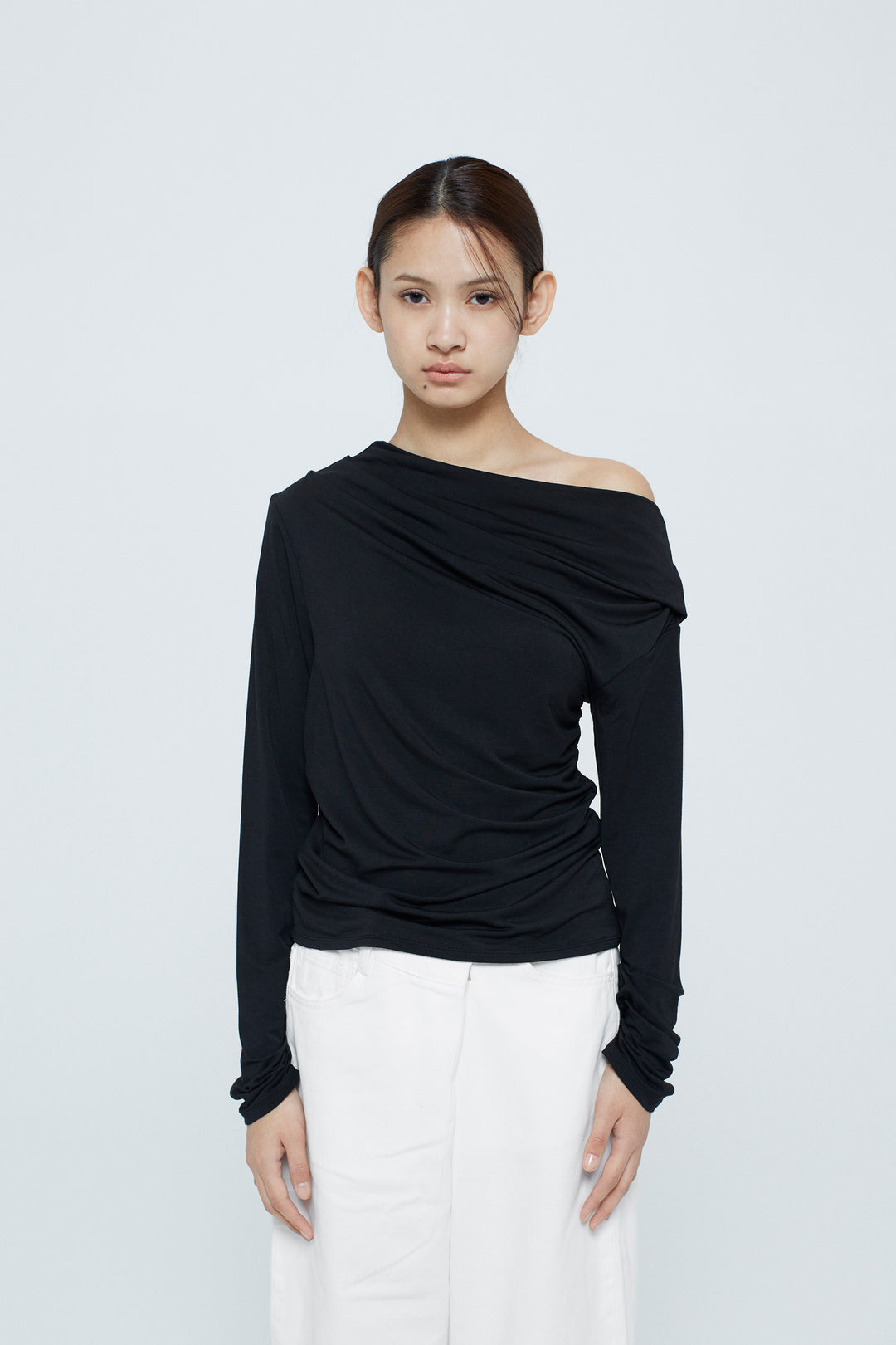 Collagen One-Shoulder Draped Top