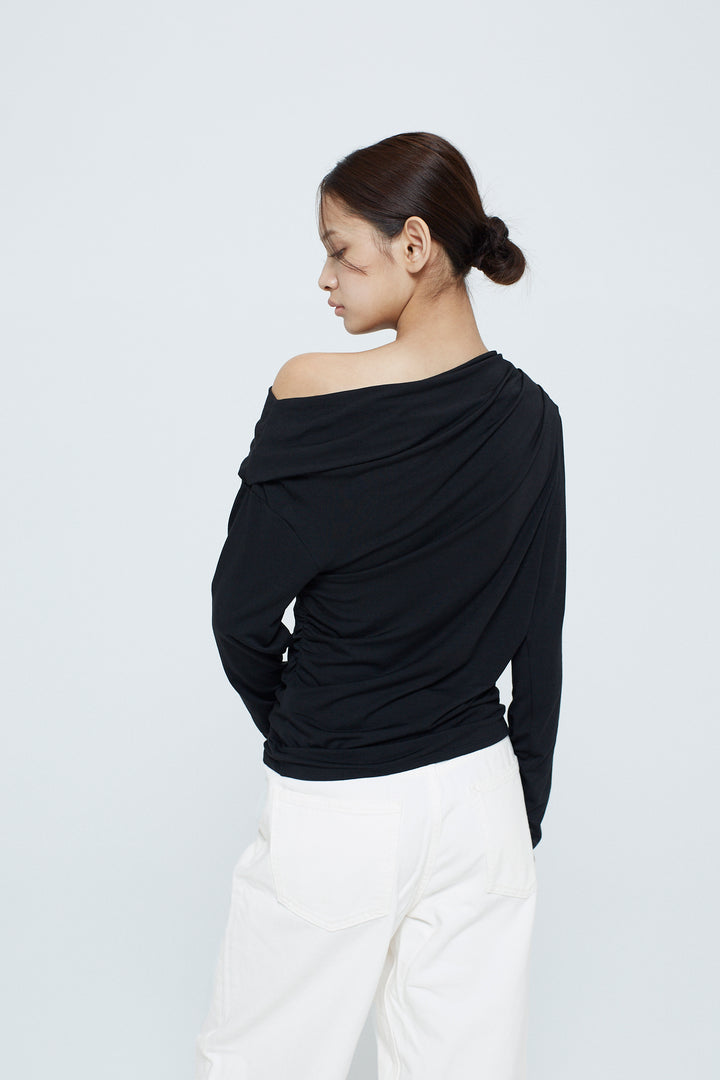 Collagen One-Shoulder Draped Top