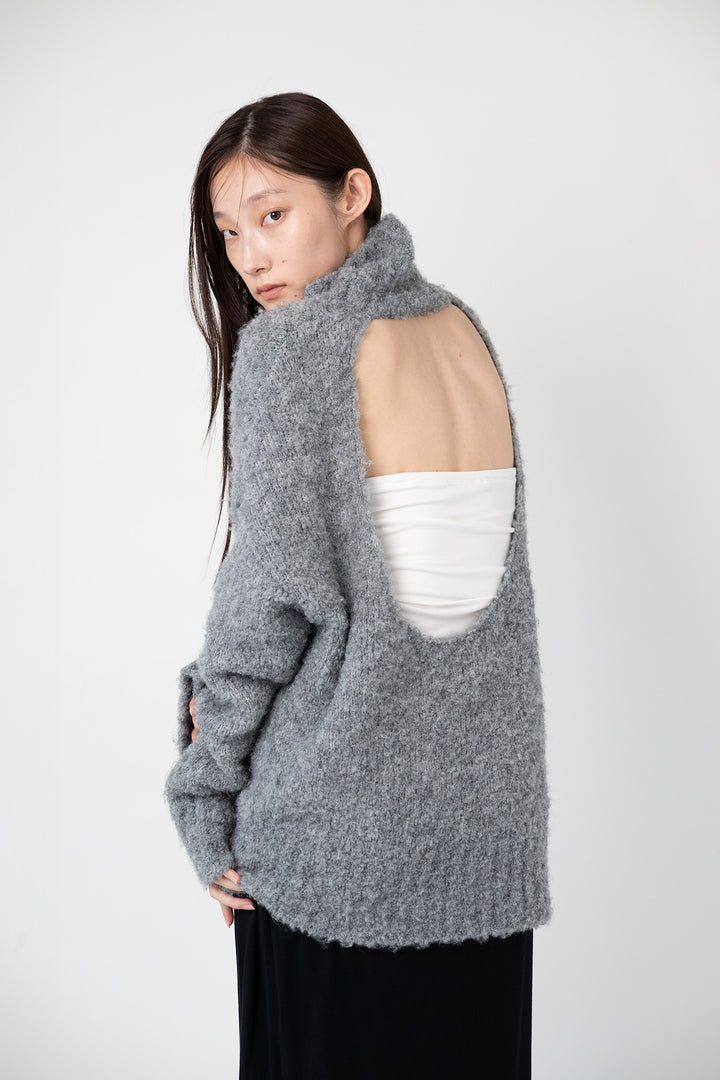 Open back turtle knit