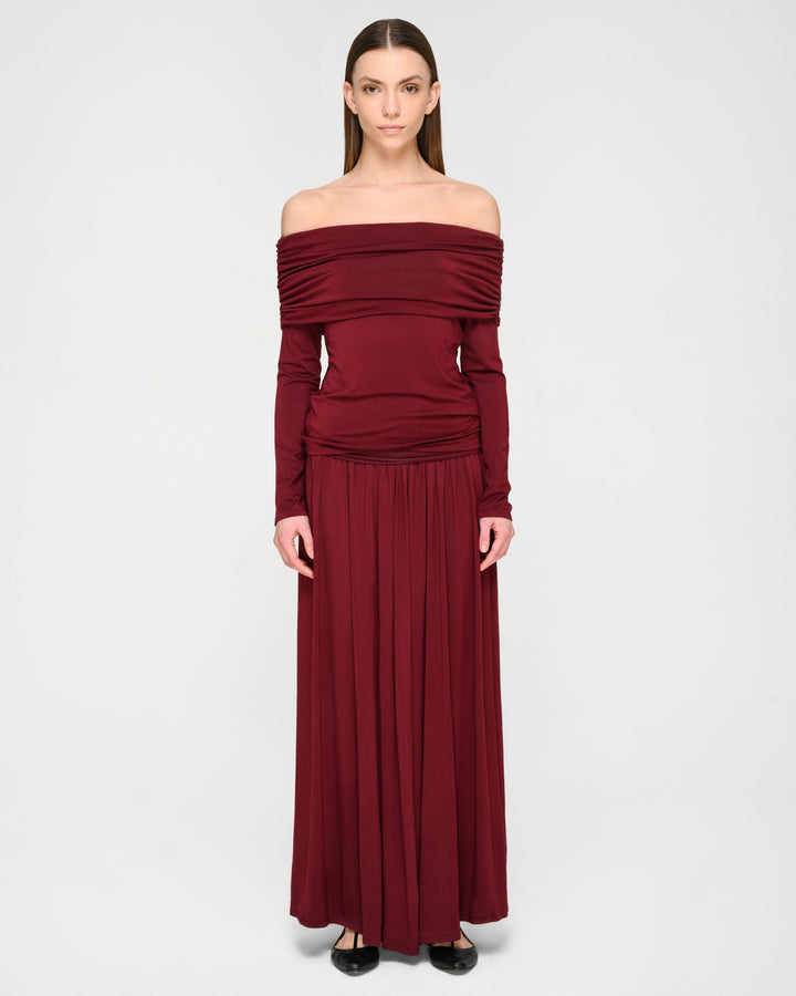 Cummerbund-Style Flared Skirt