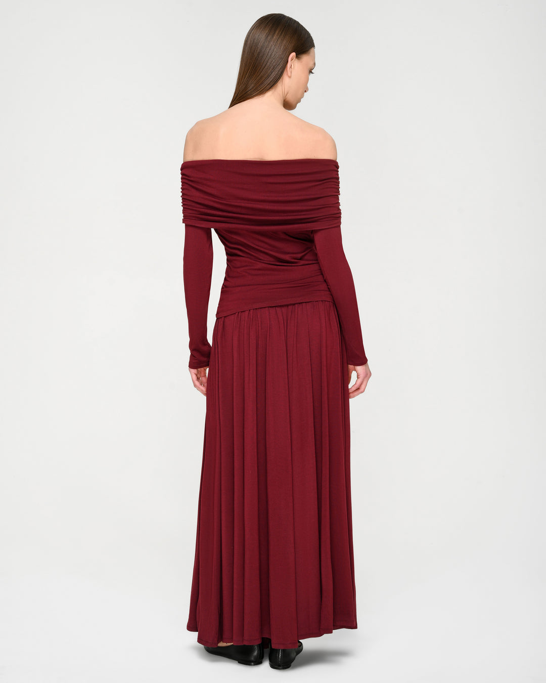 Cummerbund-Style Flared Skirt