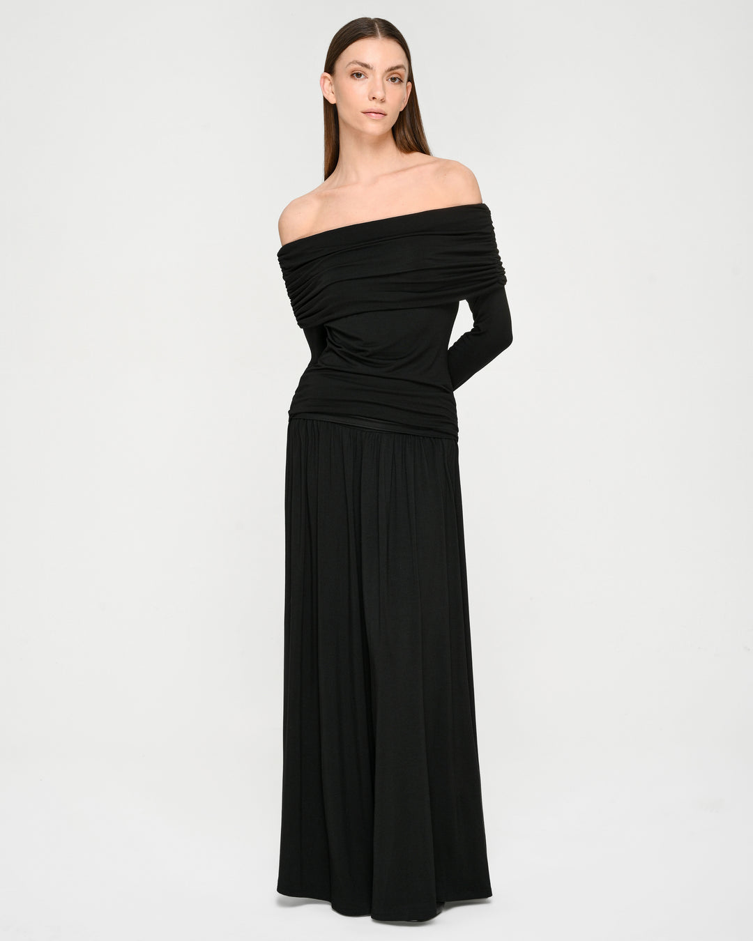 Cummerbund-Style Flared Skirt
