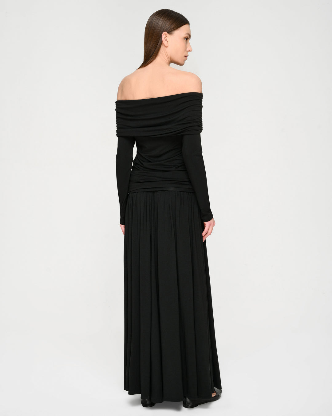 Cummerbund-Style Flared Skirt