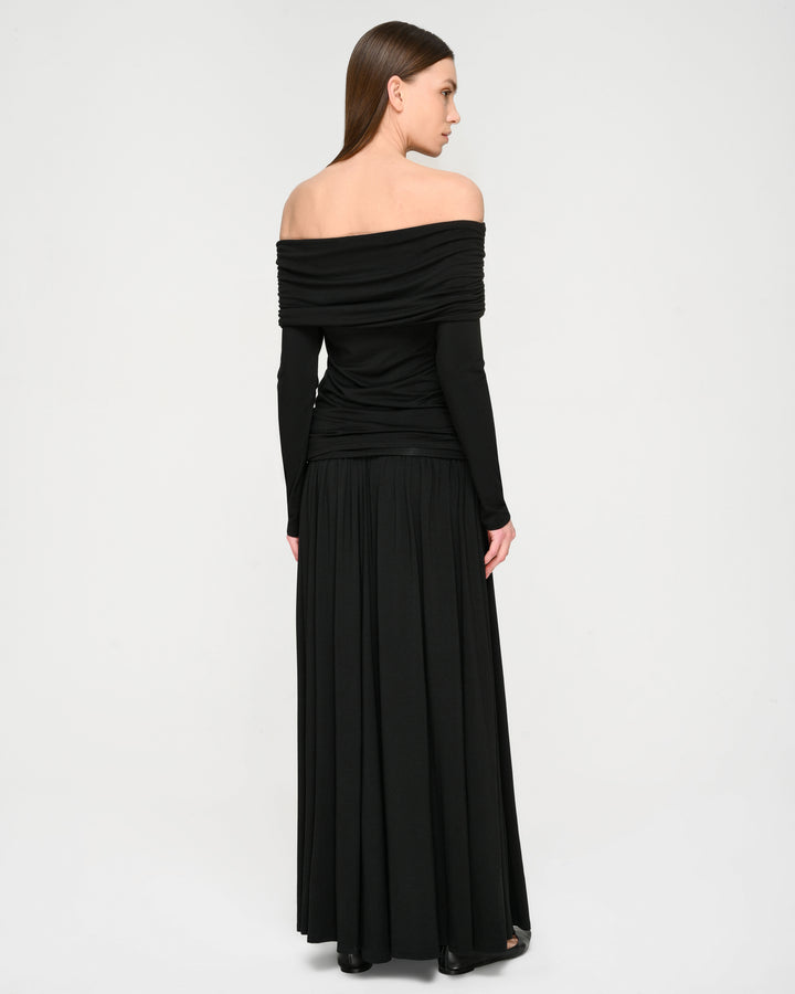 Cummerbund-Style Flared Skirt